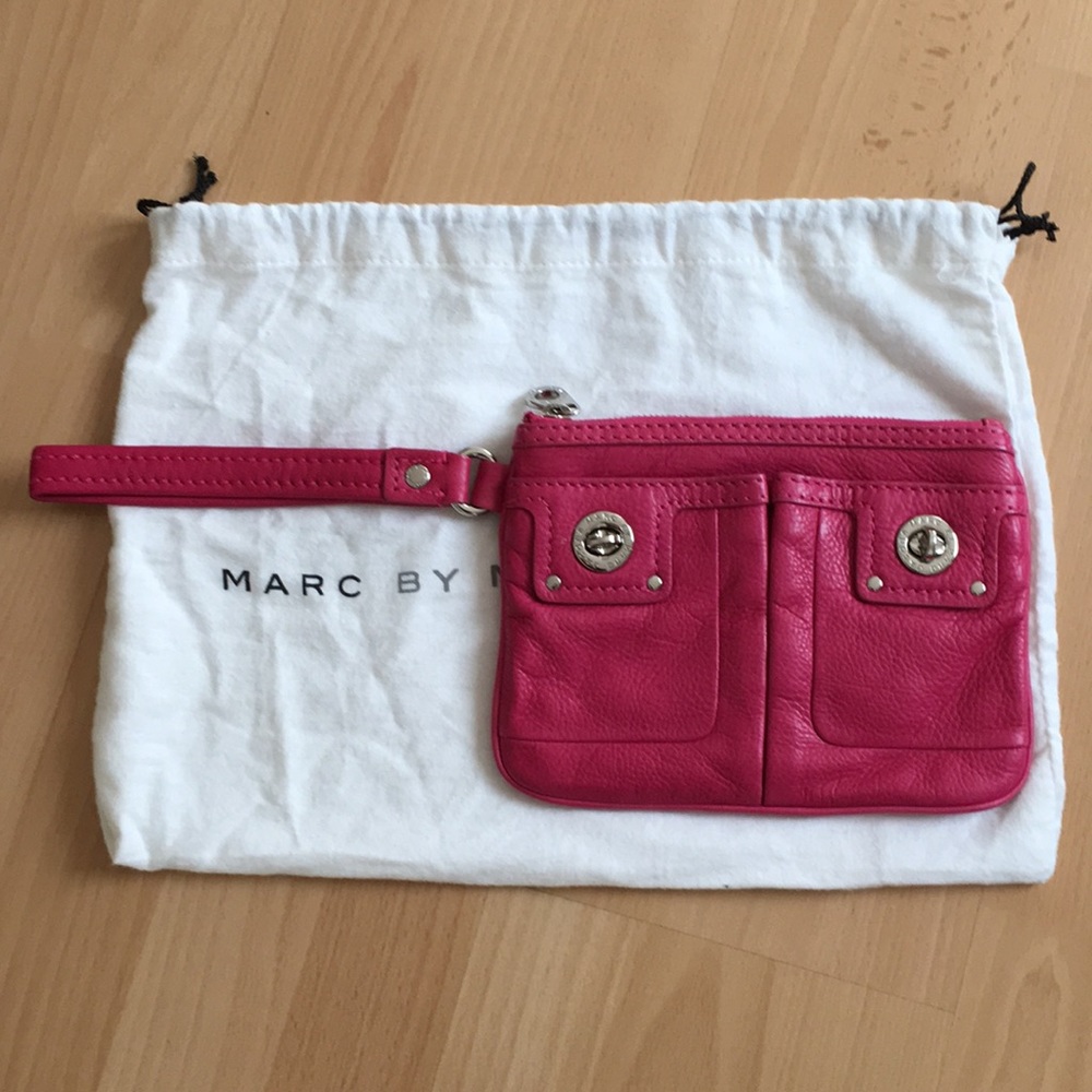 Marc by Marc Jacobs Pink Leather Wristlet Clutch